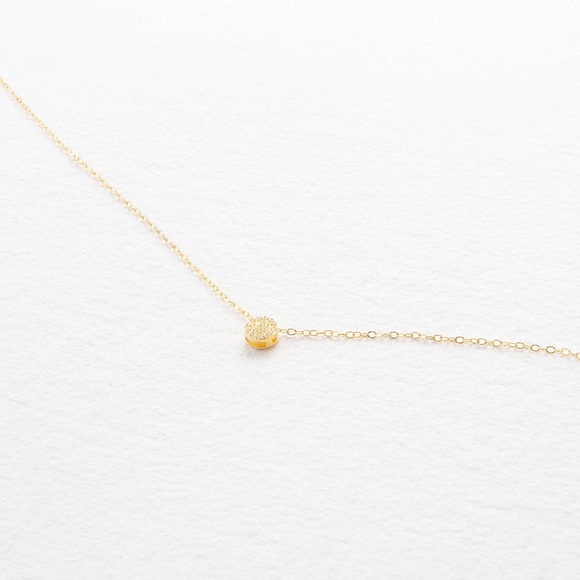 Dainty Mini Dot Gold Fill Sterling Necklace NWT - Picture 6 of 10